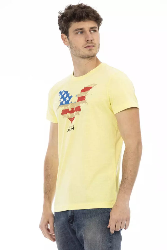 Trussardi Action Yellow Cotton Men's T-Shirt $130.00 Trussardi Action Luzworld