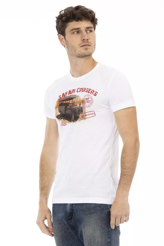 Trussardi Action White Cotton Men's T-Shirt $130.00 Trussardi Action Luzworld