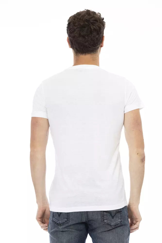 Trussardi Action White Cotton Men's T-Shirt $130.00 Trussardi Action Luzworld