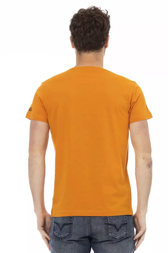 Trussardi Action Orange Cotton Men T-Shirt $130.00 Trussardi Action Luzworld