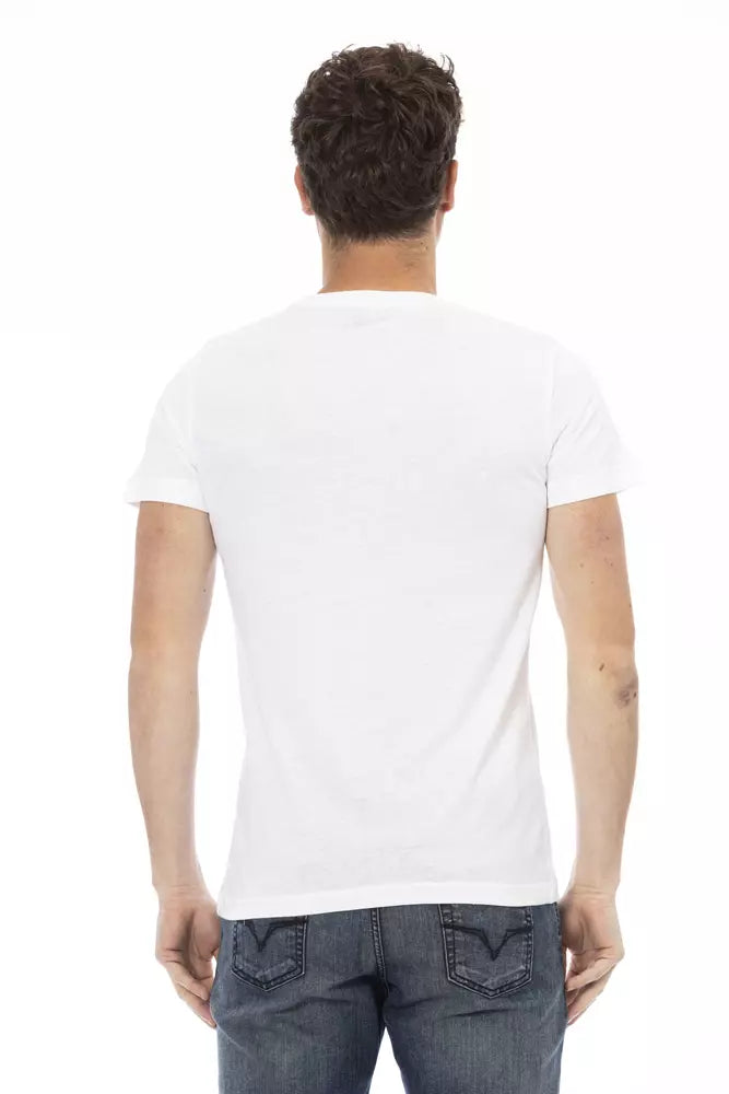 Trussardi Action White Cotton Men T-Shirt $130.00 Trussardi Action Luzworld