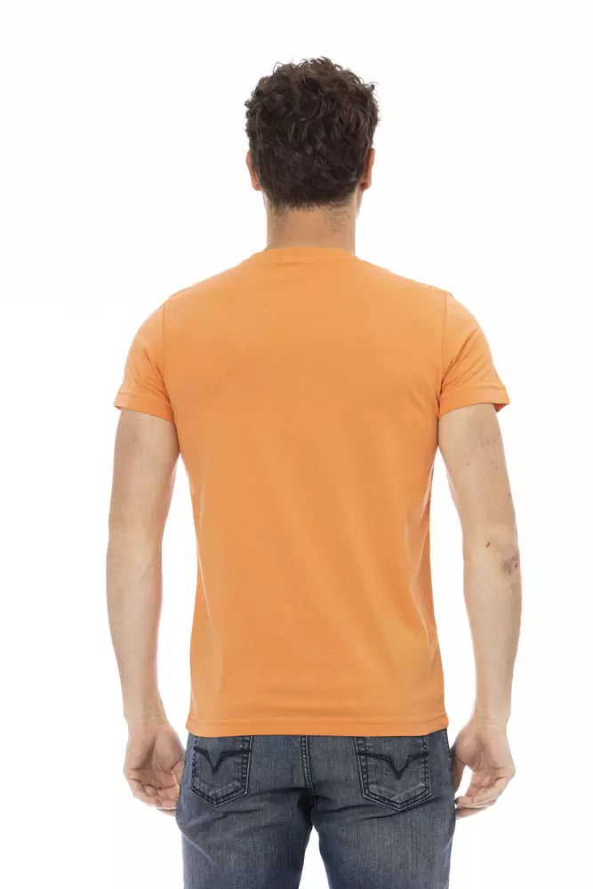 Trussardi Action Orange Cotton Men T-Shirt $130.00 Trussardi Action Luzworld
