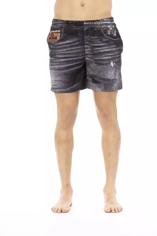 Just Cavalli Black Polyester Men's Swim Short $193.00 Just Cavalli Luzworld