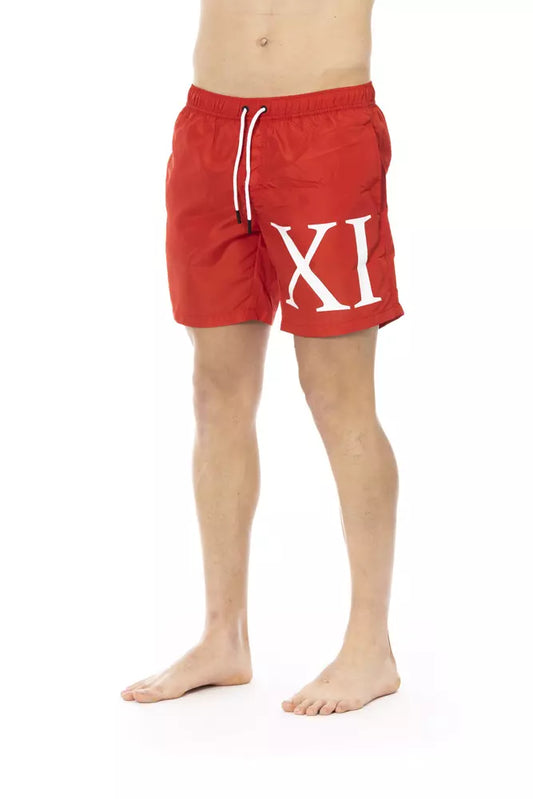 Bikkembergs Red Polyester Men Swim Short $163.00 Bikkembergs Luzworld