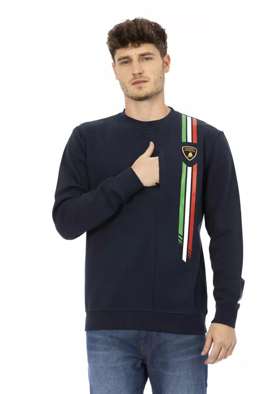 Automobili Lamborghini Blue Cotton Men's Sweater $607.00 Automobili Lamborghini Luzworld