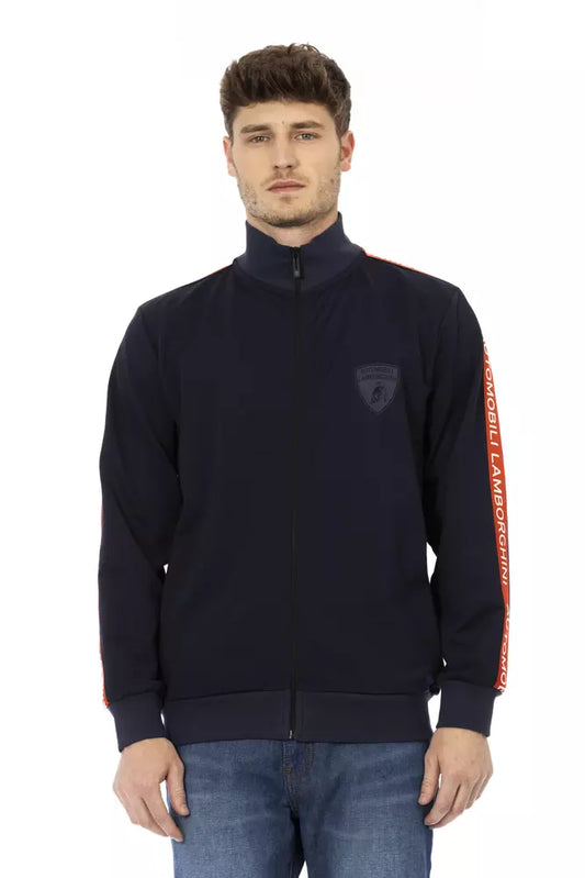 Automobili Lamborghini Blue Polyester Men Sweatshirt $546.00 Automobili Lamborghini Luzworld