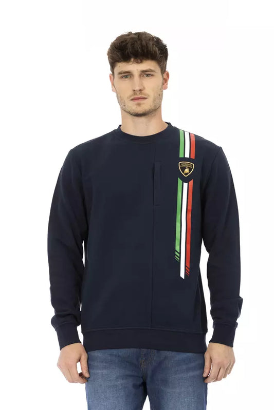 Automobili Lamborghini Blue Cotton Men's Sweater $607.00 Automobili Lamborghini Luzworld