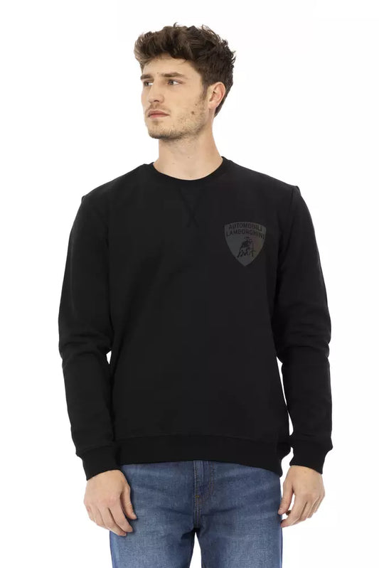 Automobili Lamborghini Black Cotton Men Sweater $507.00 Automobili Lamborghini Luzworld
