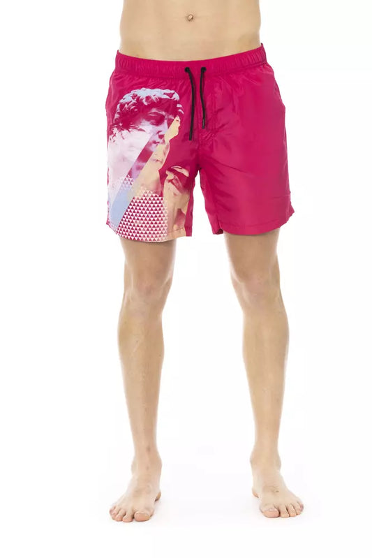 Bikkembergs Fuchsia Polyester Men Swim Short $176.00 Bikkembergs Luzworld