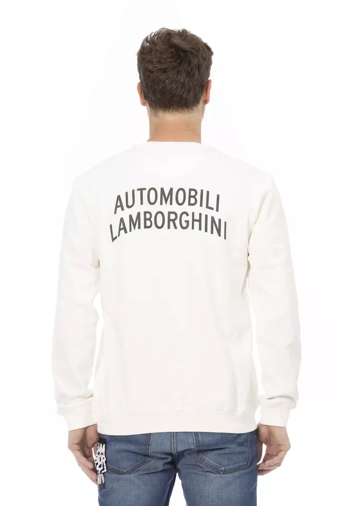 Automobili Lamborghini White Cotton Men's Sweater $507.00 Automobili Lamborghini Luzworld
