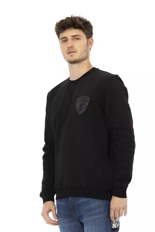 Automobili Lamborghini Black Cotton Men Sweater $507.00 Automobili Lamborghini Luzworld