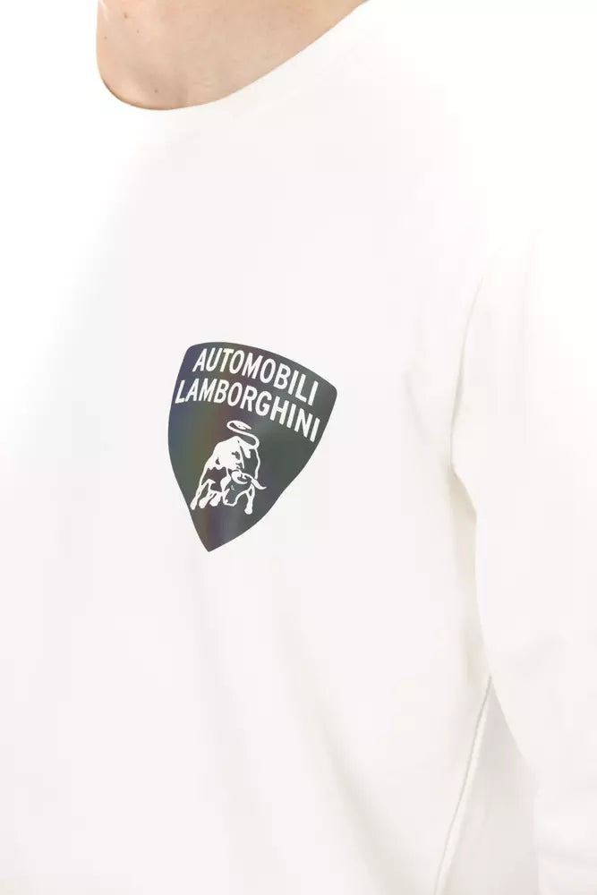 Automobili Lamborghini White Cotton Men's Sweater $507.00 Automobili Lamborghini Luzworld