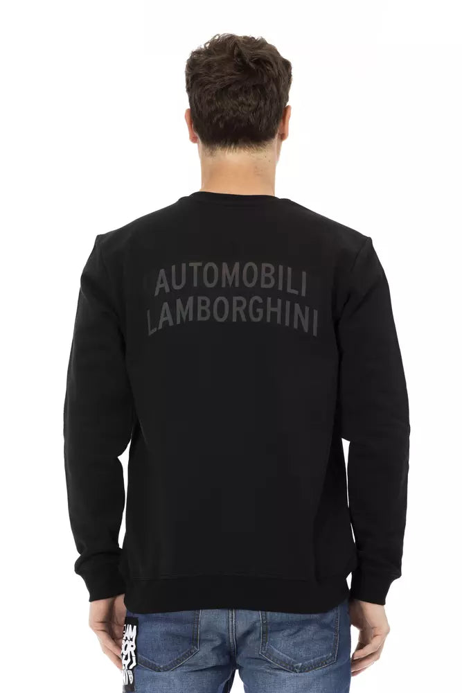 Automobili Lamborghini Black Cotton Men Sweater $507.00 Automobili Lamborghini Luzworld