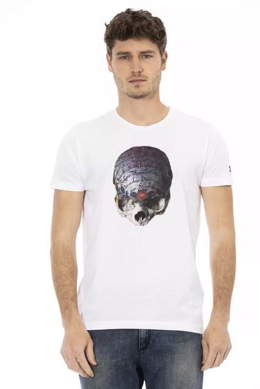 Trussardi Action White Cotton Men T-Shirt $130.00 Trussardi Action Luzworld
