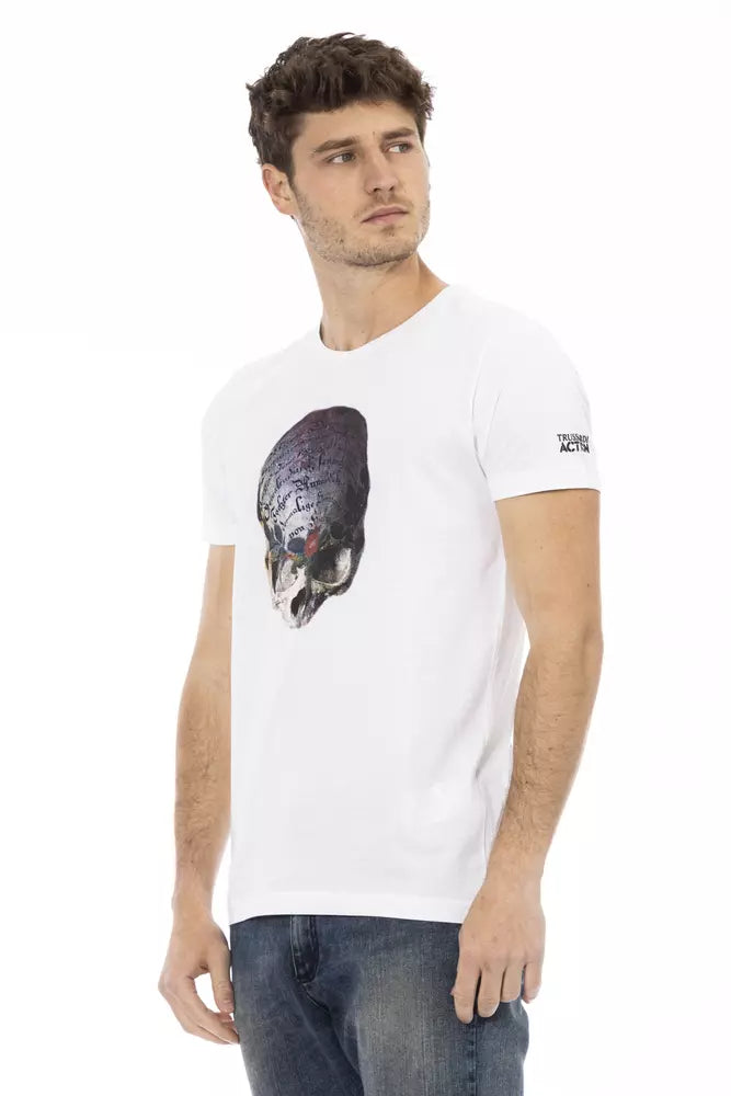 Trussardi Action White Cotton Men T-Shirt $130.00 Trussardi Action Luzworld