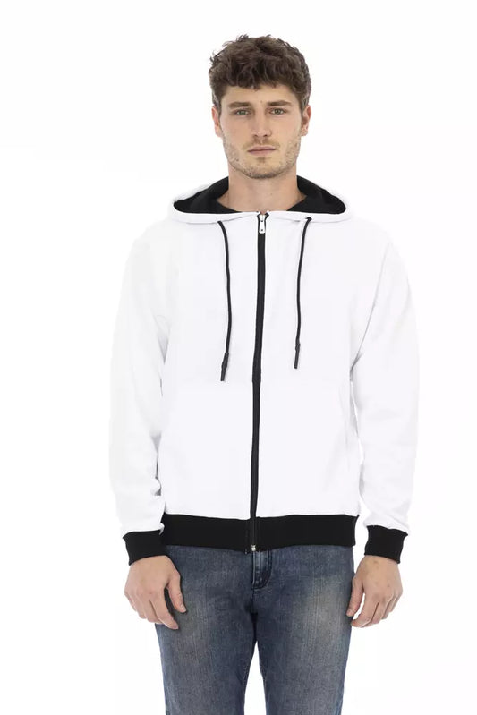 Baldinini Trend White Cotton Men's Hoodie $504.00 Baldinini Trend Luzworld