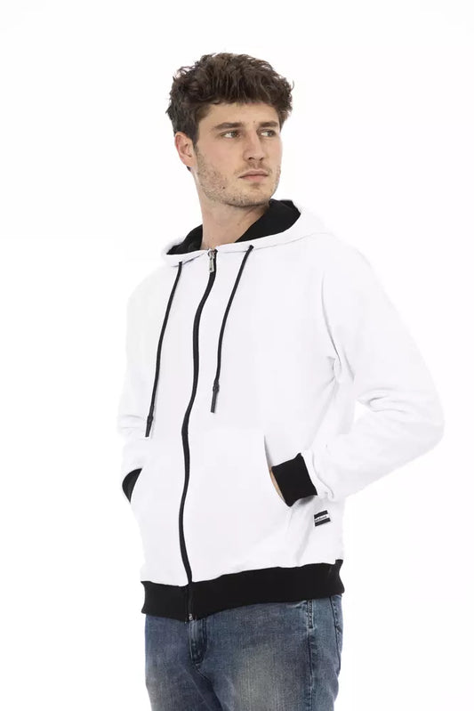 Baldinini Trend White Cotton Men's Hoodie $504.00 Baldinini Trend Luzworld