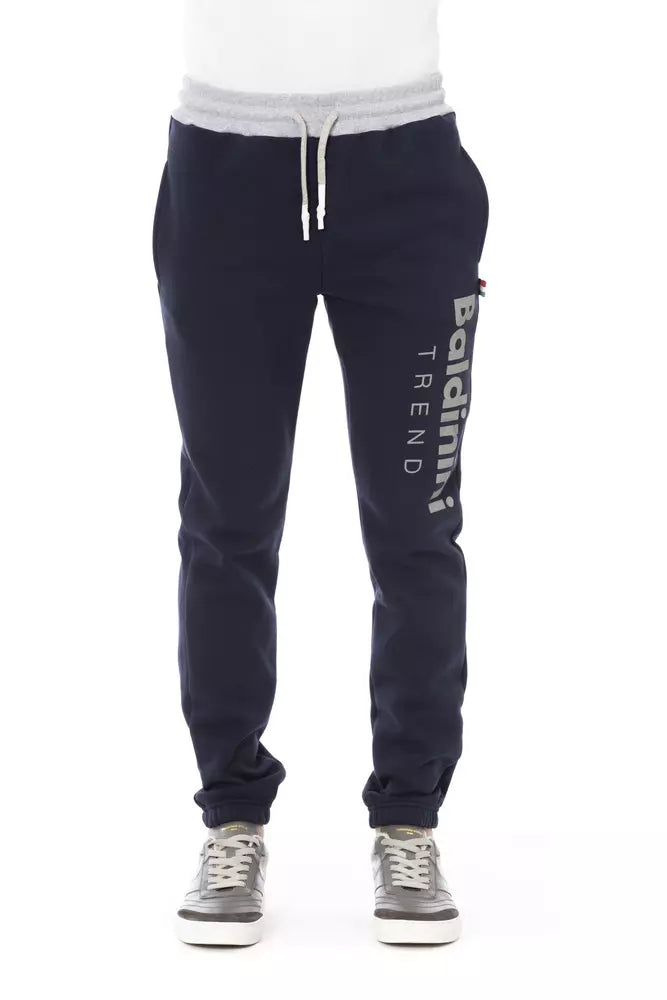 Baldinini Trend Blue Cotton Men's Sport Pant
