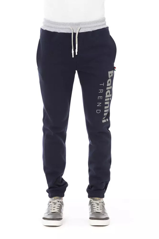 Baldinini Trend Blue Cotton Men Sport Pant $457.00 Baldinini Trend Luzworld