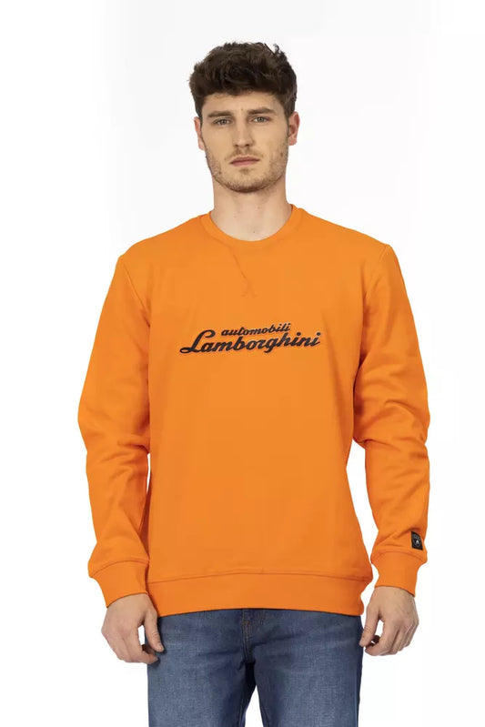 Automobili Lamborghini Orange Cotton Men Sweater $459.00 Automobili Lamborghini Luzworld