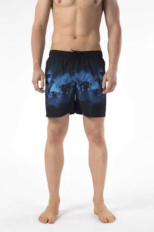 Just Cavalli Black Polyester Men Swim Short $193.00 Just Cavalli Luzworld