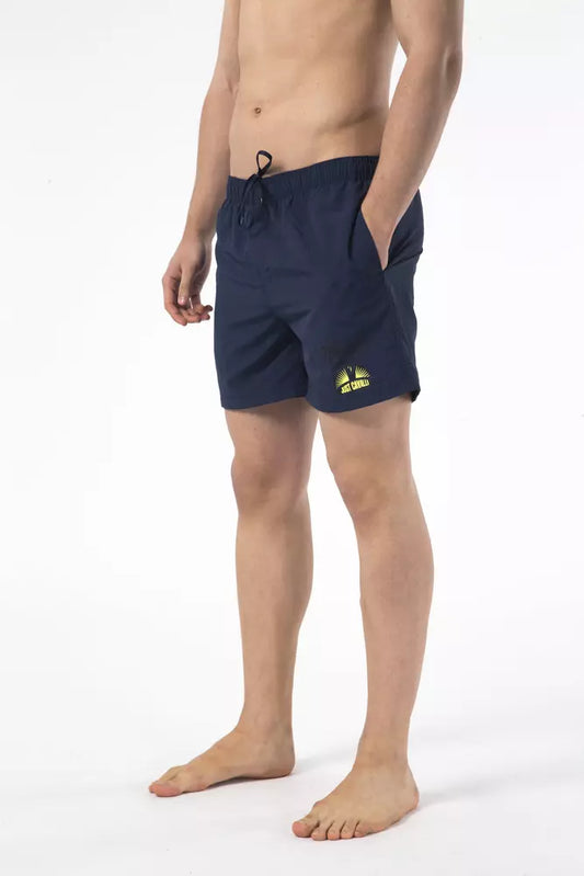 Just Cavalli Blue Nylon Men Swim Short $193.00 Just Cavalli Luzworld