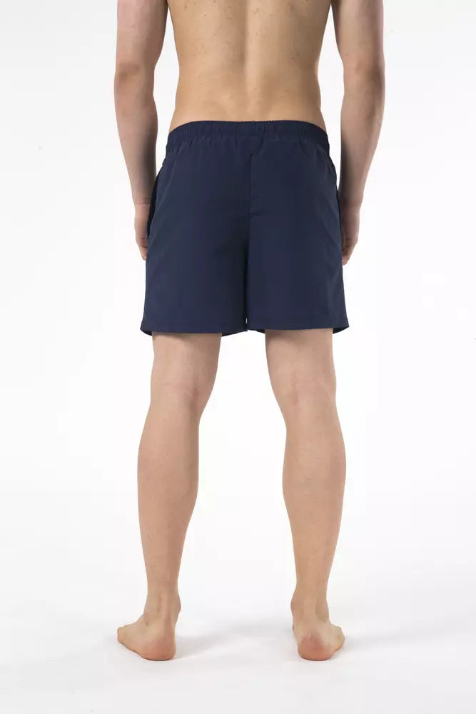 Just Cavalli Blue Nylon Men Swim Short $193.00 Just Cavalli Luzworld