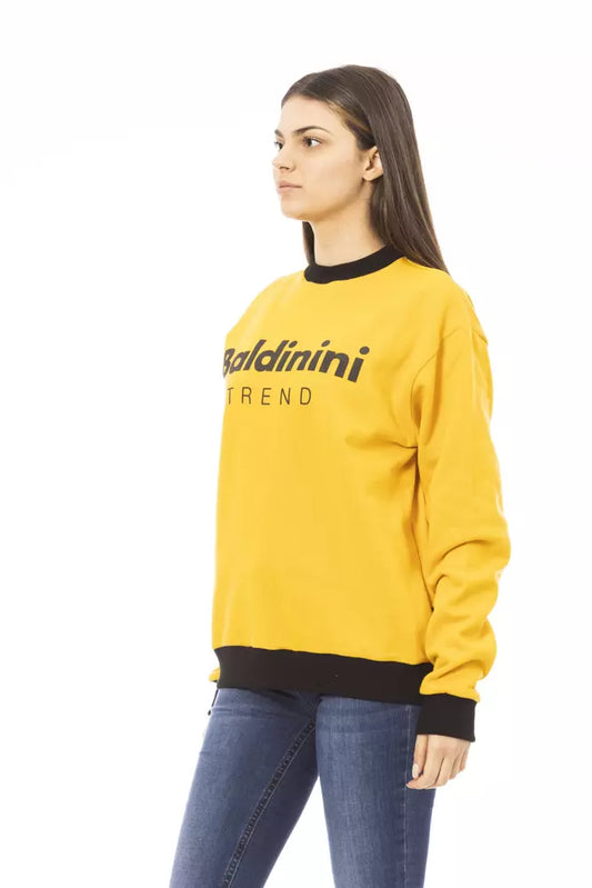 Baldinini Trend Yellow Cotton Women Hoodie $474.00 Baldinini Trend Luzworld