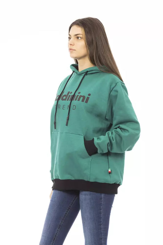 Baldinini Trend Black Cotton Women Hoodie $487.00 Baldinini Trend Luzworld