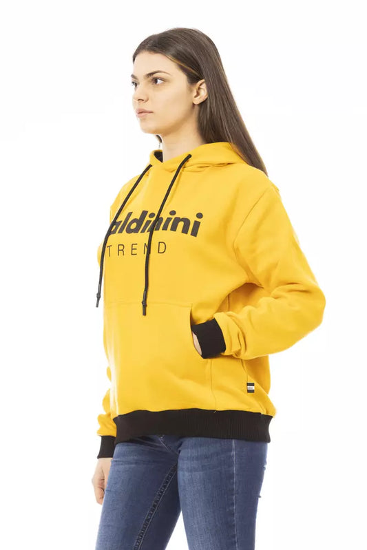Baldinini Trend Yellow Cotton Women Hoodie $487.00 Baldinini Trend Luzworld