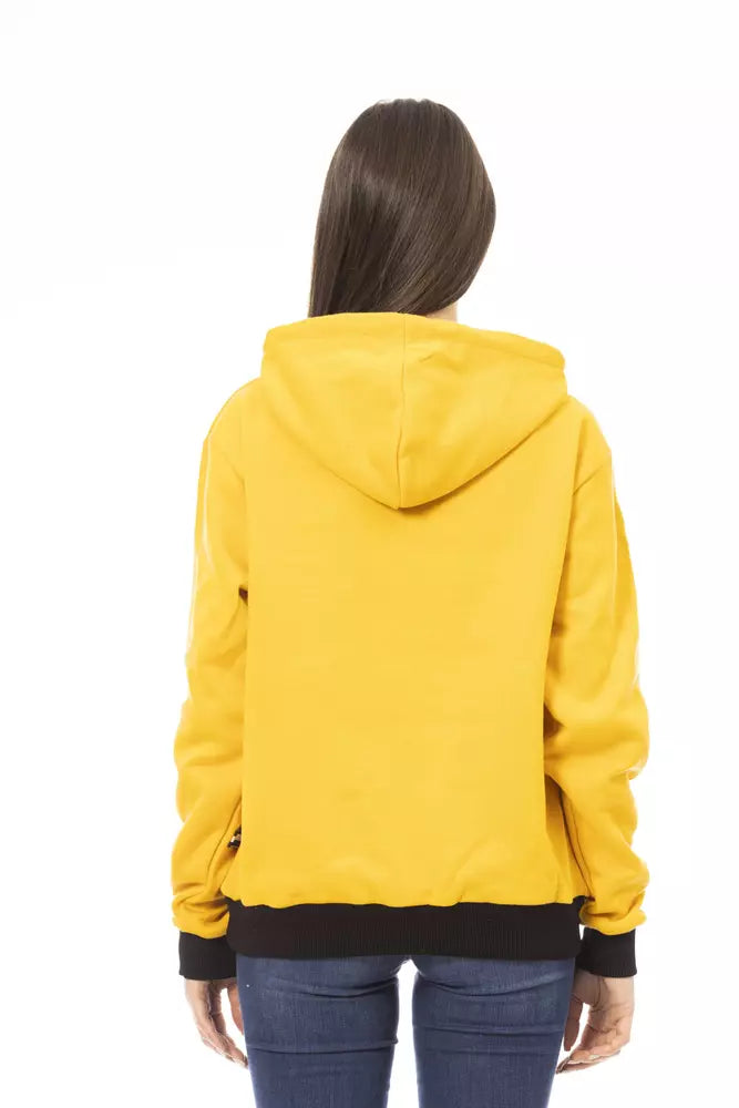 Baldinini Trend Yellow Cotton Women Hoodie $487.00 Baldinini Trend Luzworld