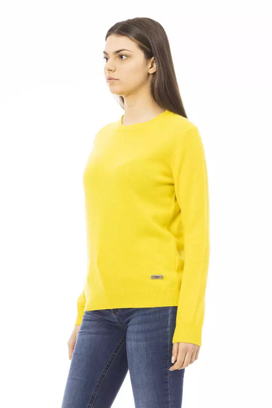Baldinini Trend Yellow Cashmere Women Sweater $474.00 Baldinini Trend Luzworld