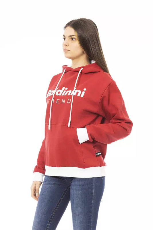 Baldinini Trend Red Cotton Women Hoodie $487.00 Baldinini Trend Luzworld