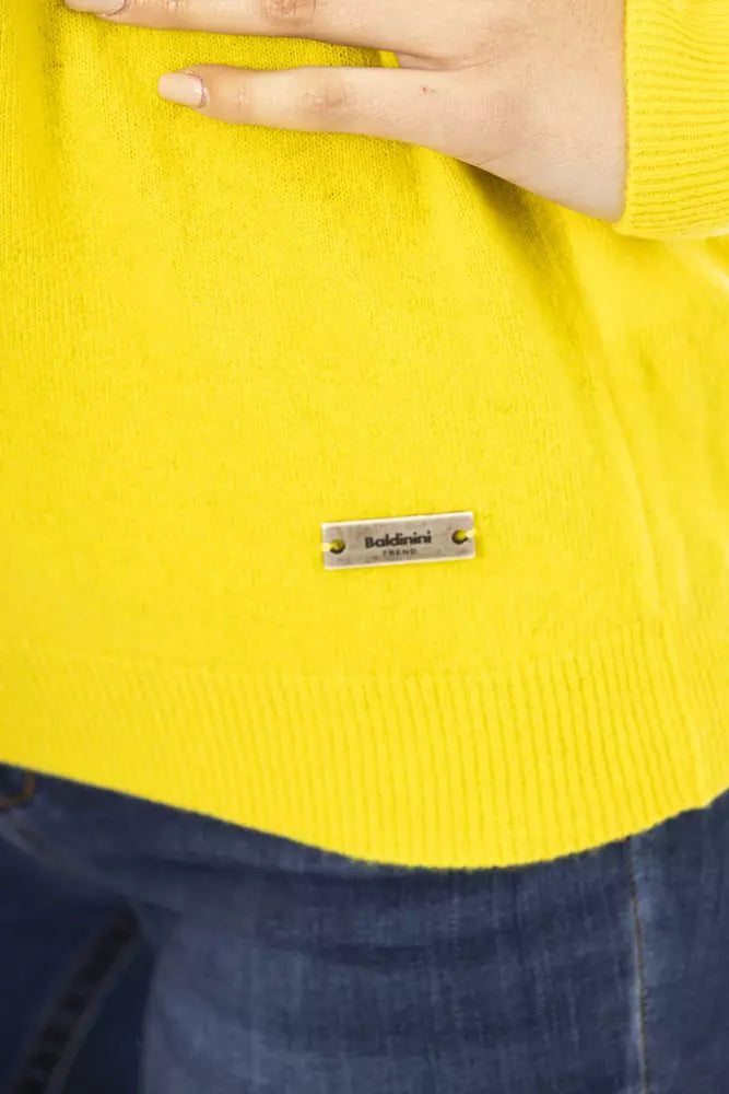 Baldinini Trend Yellow Cashmere Women Sweater $474.00 Baldinini Trend Luzworld