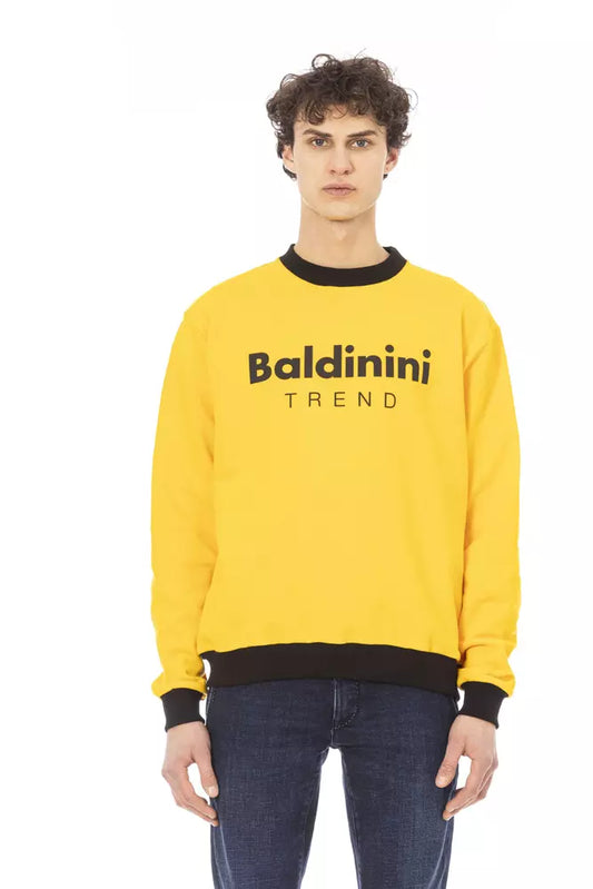 Baldinini Trend Yellow Cotton Men Sweater $474.00 Baldinini Trend Luzworld