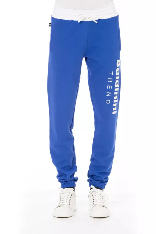 Baldinini Trend Blue Cotton Men Sport Pant $457.00 Baldinini Trend Luzworld