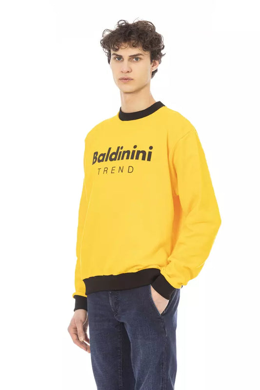 Baldinini Trend Yellow Cotton Men Sweater $474.00 Baldinini Trend Luzworld