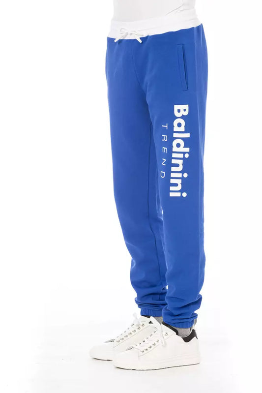 Baldinini Trend Blue Cotton Men Sport Pant $457.00 Baldinini Trend Luzworld