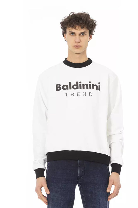 Baldinini Trend White Cotton Men's Hoodie $474.00 Baldinini Trend Luzworld