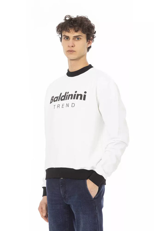 Baldinini Trend White Cotton Men's Hoodie $474.00 Baldinini Trend Luzworld