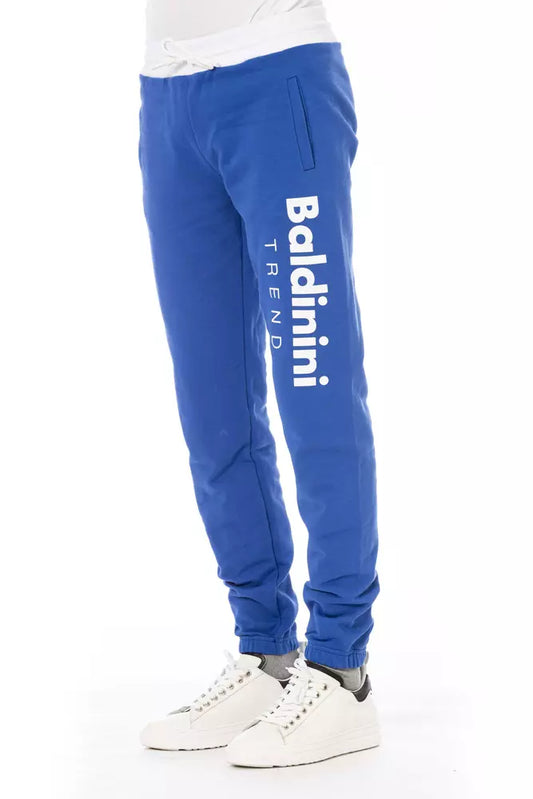 Baldinini Trend Blue Cotton Men Sport Pant $457.00 Baldinini Trend Luzworld