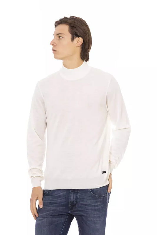 Baldinini Trend White Fabric Men Sweater $504.00 Baldinini Trend Luzworld
