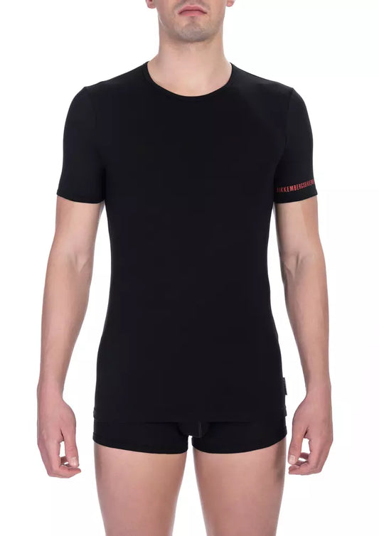 Bikkembergs Black Cotton Men T-Shirt Twin Pack $126.00 Bikkembergs Luzworld