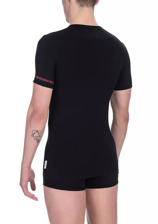 Bikkembergs Black Cotton Men T-Shirt Twin Pack $126.00 Bikkembergs Luzworld