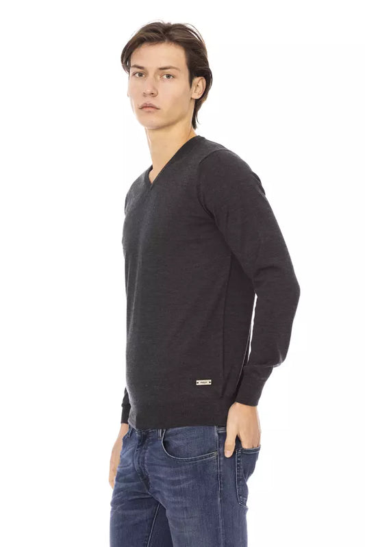Baldinini Trend Gray Fabric Men Sweater $474.00 Baldinini Trend Luzworld