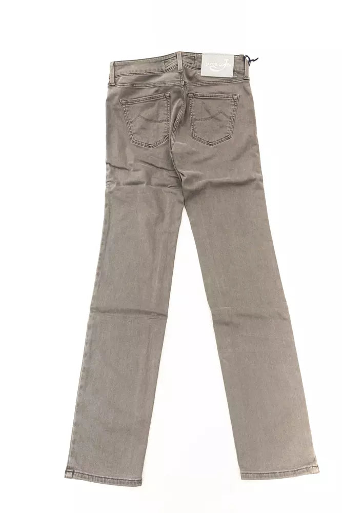 Jacob Cohen Gray Cotton Women Jeans $718.00 Jacob Cohen Luzworld