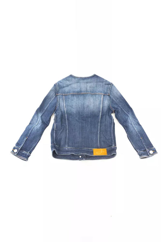 Jacob Cohen Blue Cotton Women Jacket $622.00 Jacob Cohen Luzworld