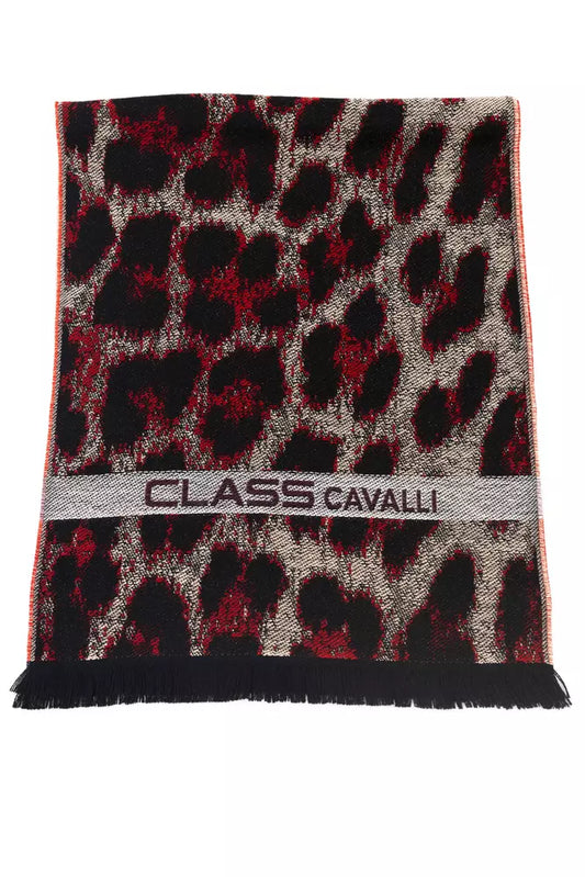 Cavalli Class Burgundy Wool Men Scarf $245.00 Cavalli Class Luzworld