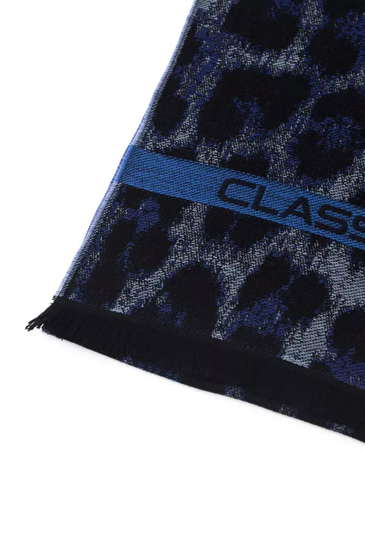 Cavalli Class Blue Wool Men Scarf $245.00 Cavalli Class Luzworld