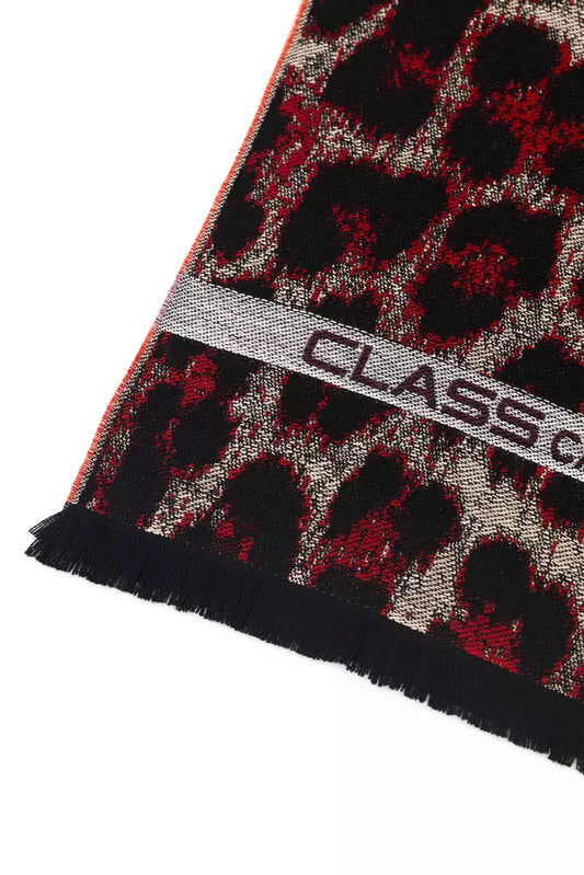 Cavalli Class Burgundy Wool Men Scarf $245.00 Cavalli Class Luzworld